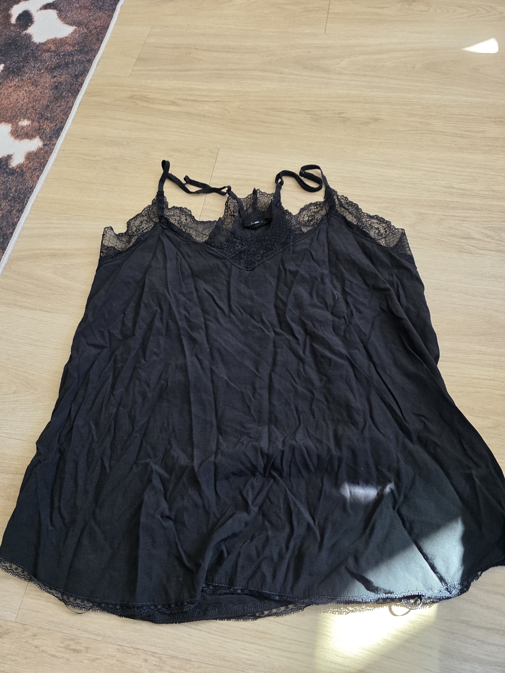 Black Lace-Trim Slip Cami - Women Intimates